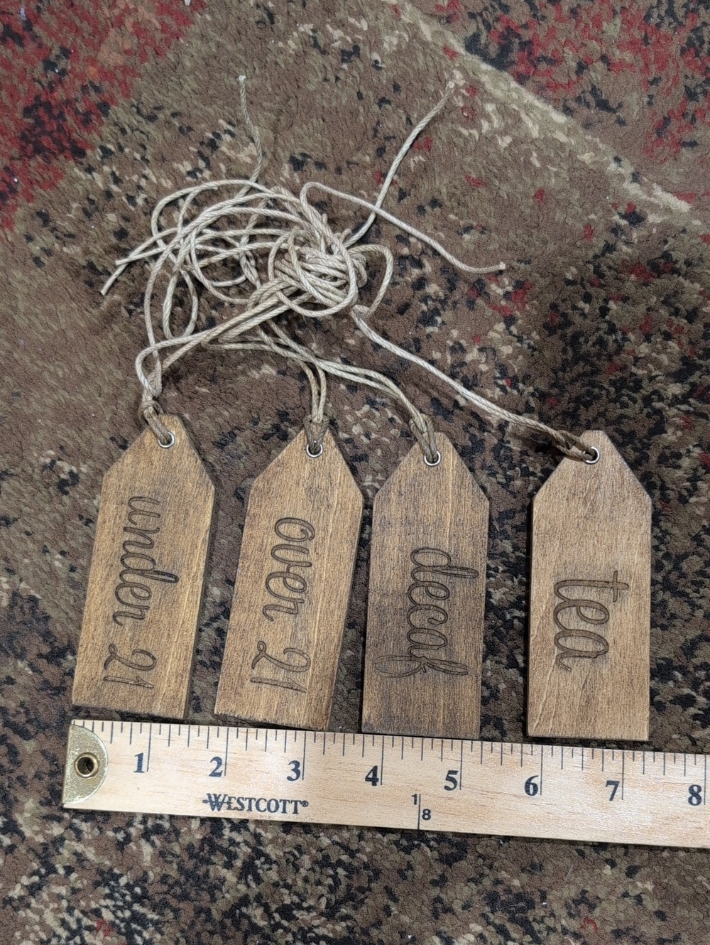 Rustic Wooden Gift Tags - Natural Brown